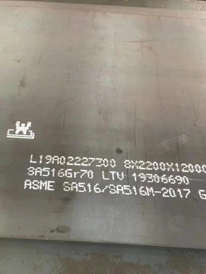ASME SA516 গ্রেড 70 কার্বন ইস্পাত প্লেট, বয়লার জন্য গরম রোলড স্টিল প্লেট