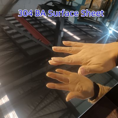 304 BA আয়না সারফেস DIN1.4301 মেটাল স্টেইনলেস স্টীল শীট 0.6mm 1220*2440mm