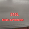 SS316L হট রোল্ড স্টেইনলেস স্টিল প্লেট আইনক্স 1.4404 ASTM A240 8mm*2000mm