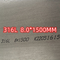 SS316L হট রোল্ড স্টেইনলেস স্টিল প্লেট আইনক্স 1.4404 ASTM A240 8mm*2000mm