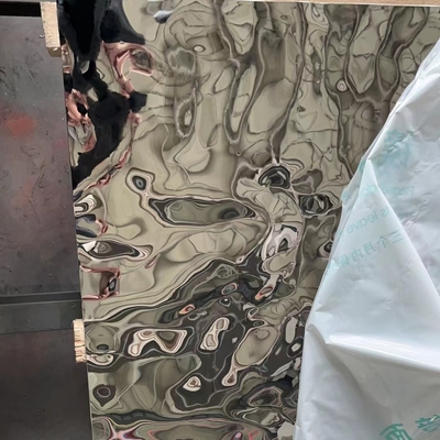 1220x2440mm স্টেইনলেস স্টীল ওয়াটার রিপল শীট প্লেট 201 304 গোলাপী সোনার 0.5mm