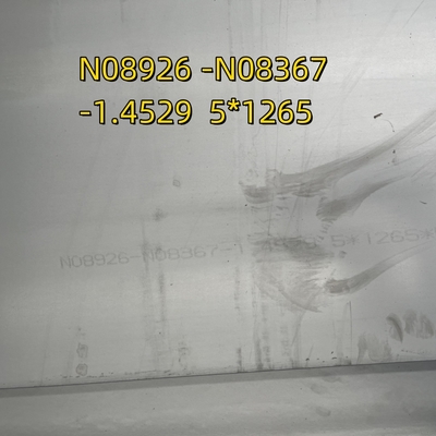 N08926 N08367 DIN1.4529 স্টেইনলেস স্টীল প্লেট 5*1265*6000mm NO.1 AL-6XN Incoloy খাদ 25-6Mo