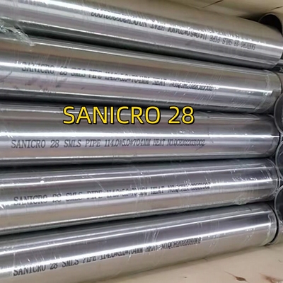 SANICRO 28 UNS N08028/W. Nr. 1.4563 SMLS পাইপ খাদ28 স্টেইনলেস স্টীল টিউবিং 114*5*6000