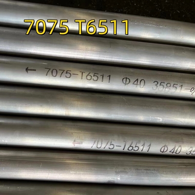 উচ্চ শক্তি তাপ চিকিত্সাযোগ্য 7075 T6511 Soild Rod অ্যালুমিনিয়াম খাদ OD40mm বিমানের জন্য
