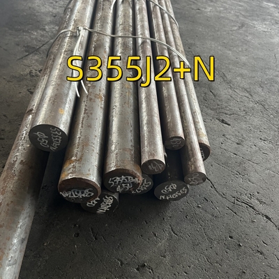 EN 10028 S355J2 গোলাকার বার Dia 50*6000MM DIN 1.0577 (S355J2+N) ST52-3 খাদ ইস্পাত বার