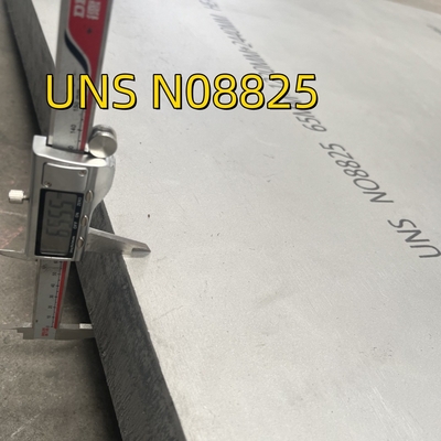প্লেট আকারঃ 4 ′′x 8 ′′x 10 মিমি পুরু উপাদান গ্রেড ইনকনেল 825 অ্যালগরি স্টিল প্লেট