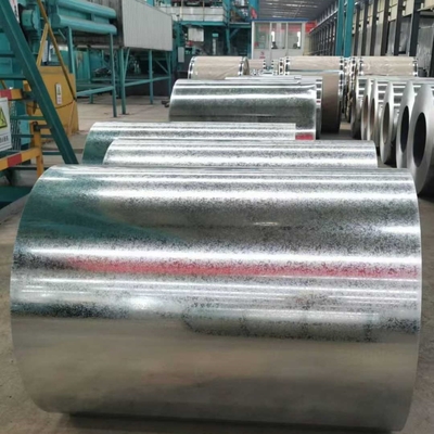 ASTM A653 G90 DX51D SGH340 উচ্চ শক্তি গ্যালভানাইজড লেপ সহ Z275 স্টিল কয়েল জিরো স্প্যাঙ্গেল