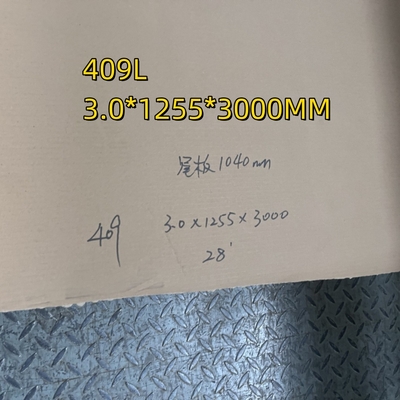 ASTM A240 গ্রেড 409L 1.4512 3.0-12mm গরম ঘূর্ণিত SUS409 স্টেইনলেস স্টীল প্লেট NO 1 শেষ