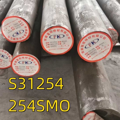 UNS S31254 Avesta 254SMO গরম ঘূর্ণিত খাদ F44 স্টেইনলেস স্টীল বৃত্তাকার বার OD 80mm