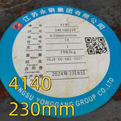 AISI 4140 Scm440 42CrMo4 1.7225 QT হট রোলড ফোর্জড স্টীল অ্যালোয় গোলাকার বার OD 290mm