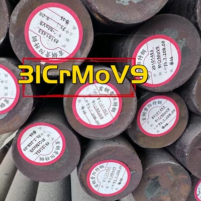 গরম ঘূর্ণিত খাদ উপাদান 31CrMoV9 DIN 1.8519 EN 10085-2001 গোলাকার বার ব্যাসার্ধ 75mm