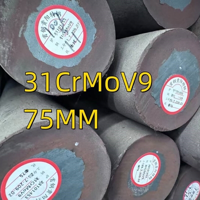 গরম ঘূর্ণিত খাদ উপাদান 31CrMoV9 DIN 1.8519 EN 10085-2001 গোলাকার বার ব্যাসার্ধ 75mm