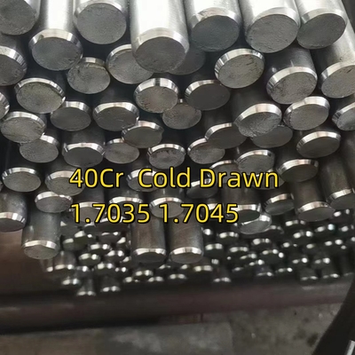 40Cr 1.7035 Q+T 25mm Dia 2500mm দৈর্ঘ্য ঠান্ডা টানা বৃত্তাকার বার উজ্জ্বল পৃষ্ঠ H9 সহনশীলতা HRC 28-32