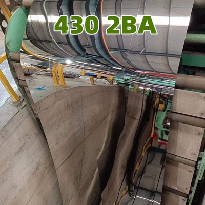 SUS430 2BA কোল্ড রোল্ড স্টেইনলেস স্টিল শীট 8K মিরর সারফেস পিভিসি ফিল্ম সহ 1.2*1250*2500মিমি