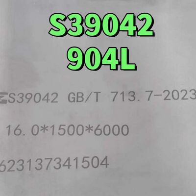 ASTM A240 AISI 904L UNS N08904 1.4539 S39042 হট রোলড স্টেইনলেস স্টিল প্লেট 16*1500*6000MM